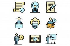 Historian icons set vector flat Product Image 1