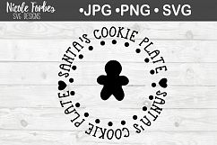 Santa&#039;s Cookie Plate Christmas SVG Cut File Product Image 1