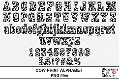 Cow Print Alphabet Clipart Product Image 2