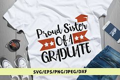 Proud Sister Of A Graudate - Graduation SVG EPS DXF PNG File Product Image 1