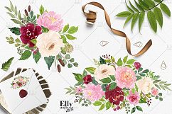 Watercolor flower clip art - Leticia Product Image 3