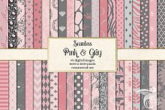 Pink and Gray Digital Paper Product Image 1