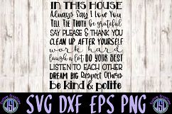 In This House Quote SVG, EPS, DXF, PNG Digital Download Product Image 1