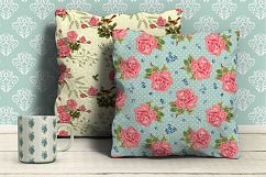 Shabby chic pink roses seamless digital paper pack Product Image 6