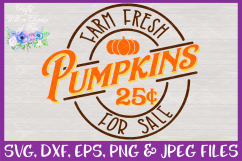 Rustic Fall Farm Fresh Pumpkins SVG for Cricut &amp; Silhouette Product Image 3