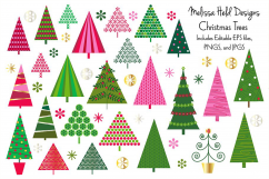 Christmas Trees Clipart Product Image 1