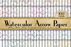 100 Seamless Watercolor Arrow Pattern Digital Papers Product Image 1