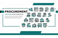 Procurement Process Landing Header Vector Product Image 1