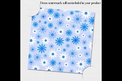 12 Daisy Flower Digital Paper in Powder Blue Theme Product Image 3