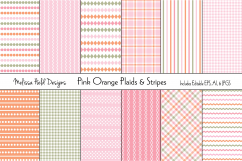 Pink and Orange Plaids &amp; Stripes Product Image 1