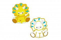 Dinosaurs Machine Embroidery Design Set Applique and Filled Product Image 1