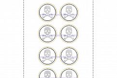 Skull and Bones ITH Halloween Feltie Embroidery Design Product Image 8