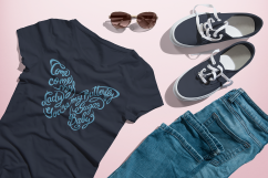 Crew Neck T-shirt Mock-up Female Version Product Image 5
