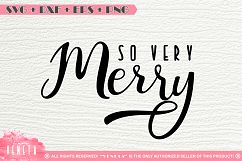 So very Merry | Christmas | SVG, DXF, EPS, PNG Cutting File Product Image 1