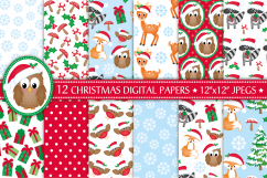 Christmas digital papers, Christmas patterns Product Image 1