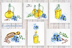 FLAX bundle. Hand painted watercolor Product Image 3