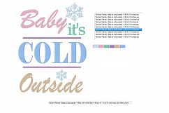 Baby It&#039;s Cold Outside ~ Machine Embroidery Design in 2 sizes Product Image 2