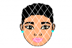 Short Afro Hair svg, Black Girl Magic svg, Women svg, Afro  Product Image 1