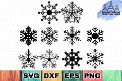 Snowflakes SVG Cut Files Pack Product Image 1
