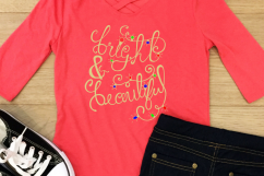 Handlettered Bright &amp; Beautiful SVG Cut file Product Image 2