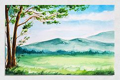 Spring Landscapes. Watercolor. Product Image 9