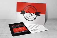 Baber Shop Postcard template Product Image 2
