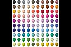 100 Luxury Balloon Clip Arts, Realistic Balloons Product Image 5