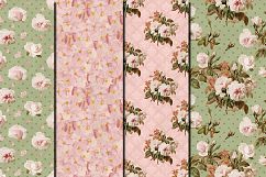 Shabby chic pink roses seamless digital paper pack Product Image 4
