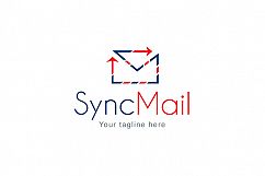 Sync Mail - Simple Linear Iconic Stock Logo Template Product Image 1