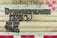 2nd Amendment Gun  SVG DXF PNG Digital Cut Files Product Image 1