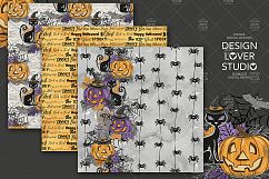 Happy Halloween digital paper pack Product Image 4