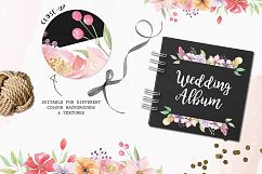 Dreams Frames Watercolor Clipart Border Flowers Feathers Pink Purple Florals Product Image 3