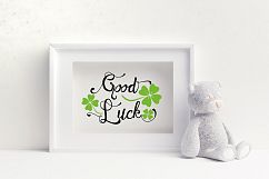 Saying Good Luck Printable Art, Cloverleaf Wall Art, .PDF Product Image 2