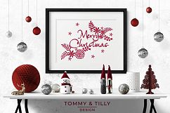 Foliage Merry Christmas - SVG EPS DXF PNG PDF JPG Cut File Product Image 4