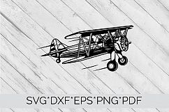 Vintage Aeroplane / Airplane  SVG Cutting File  Product Image 4