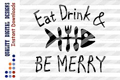 Eat Drink and Be merry svg files Design Image Fish Product Image 2