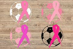 Soccer Tackle Breast Cancer Svg Awareness ribbon 1022s Product Image 2