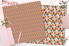Boy Seamless Digital Patterns, Orange, Red, Gray Product Image 4