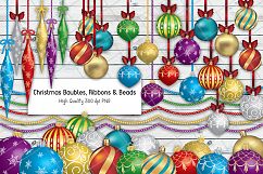Christmas Baubles, Ribbons &amp; Beads Product Image 1