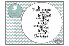 In Happy Moments Praise God Religious Cutting File LL005D SVG DXF EPS AI JPG PNG Product Image 1
