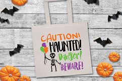 Caution Haunted Danger Beware SVG Cut File - Halloween SVG Product Image 8