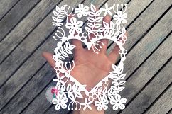 Heart Of Flowers Paper Cut SVG / DXF / EPS File Product Image 3