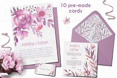 Purple dreams. Watercolor cliparts Product Image 3