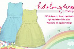 Kids long dress Mockup Product Image 3