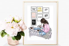 Fashion illustration - Girl Boss 5 - Light skin Product Image 5