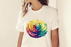 Hand drawn rainbow rose Product Image 2
