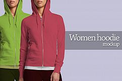 Women Zip Hoodie Mockup Product Image 3