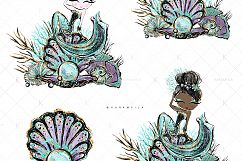 Audrey Style Mermaids Clipart Product Image 6