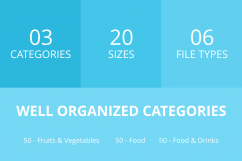 150 Natural Food Filled Low Poly Icons Product Image 3