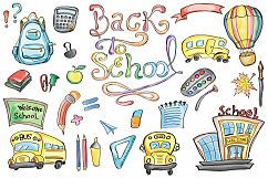 Back to School Set Clipart &amp; Vector Product Image 1